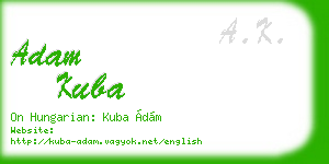 adam kuba business card