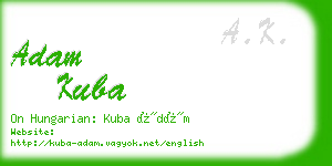 adam kuba business card